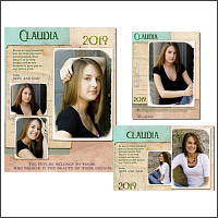 Seniors Ads Yearbook Templates - Claudia