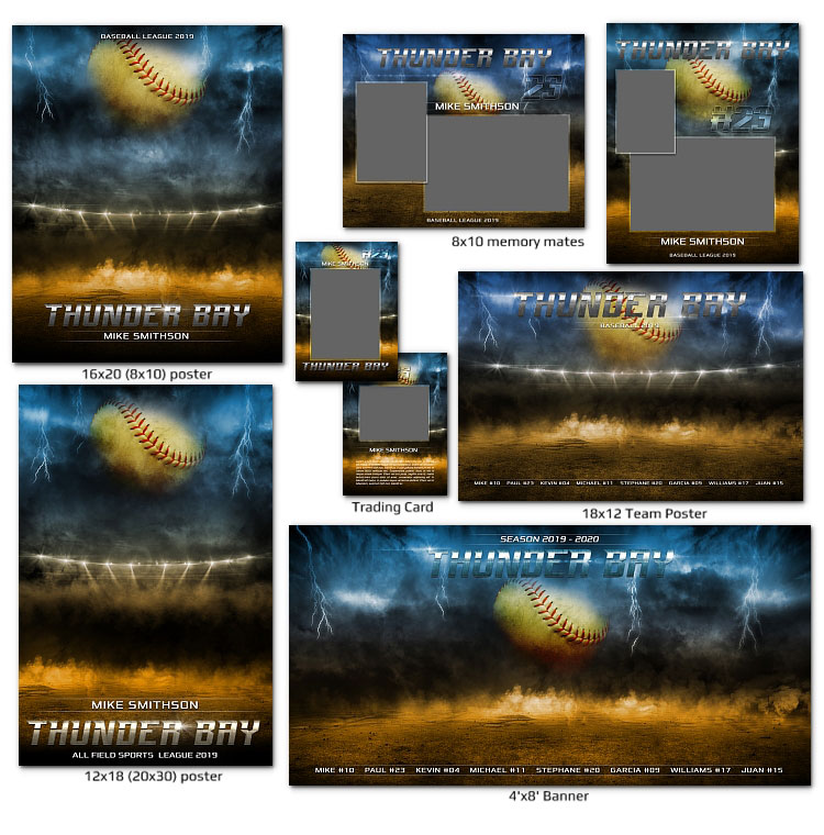 Softball THUNDER Templates