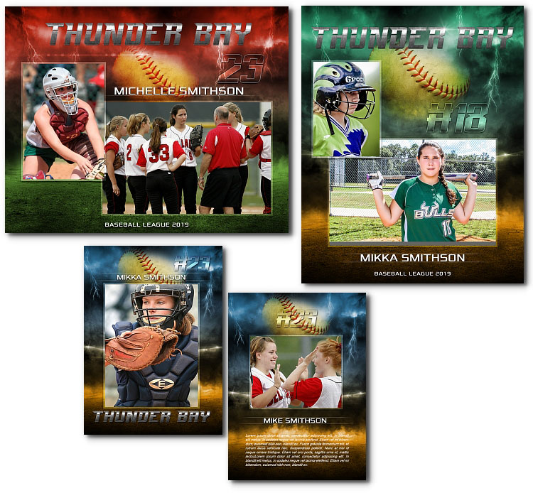 Softball THUNDER Templates