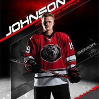Hockey Fortius sports poster template