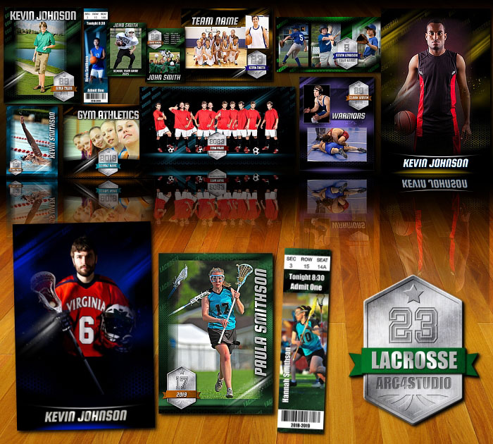 arc4studio.com | Photoshop Templates for Lacrosse Photography