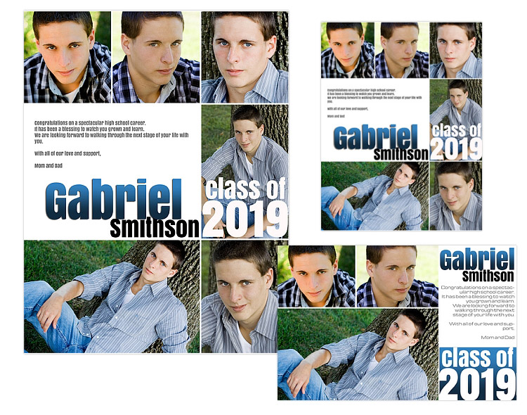 Seniors Ads Yearbook Templates - Gabriel - Click Image to Close