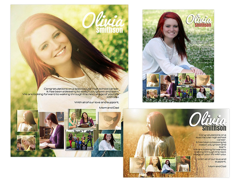 Seniors Ads Yearbook Templates - Olivia - Click Image to Close