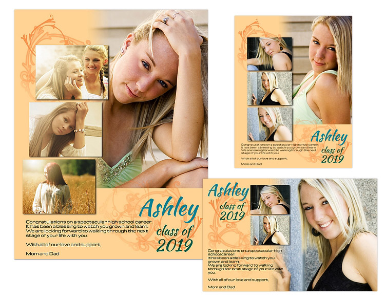 Seniors Ads Yearbook Templates - Abigail - Click Image to Close