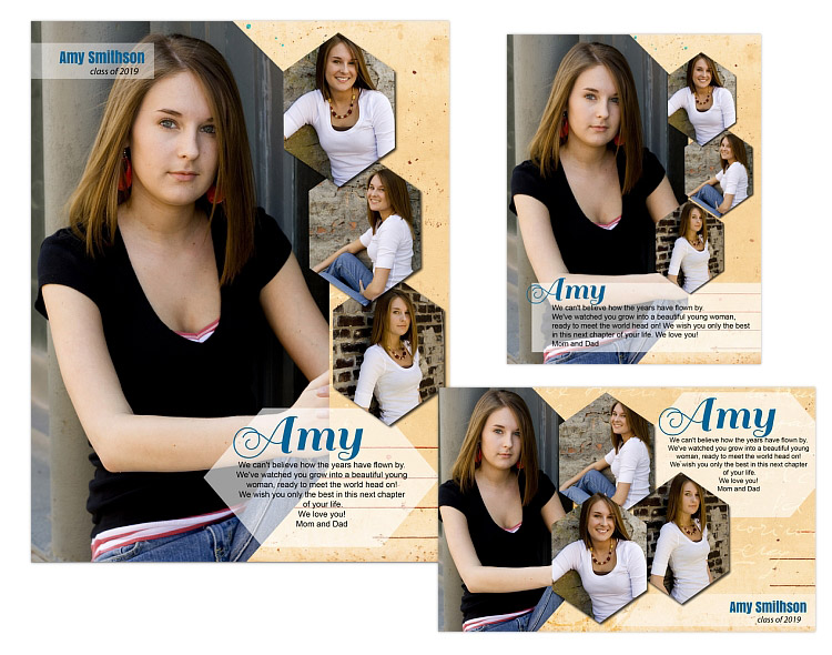 Seniors Ads Yearbook Templates - Amy - Click Image to Close