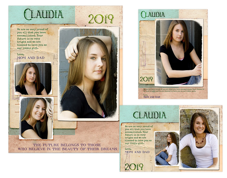 Seniors Ads Yearbook Templates - Claudia - Click Image to Close