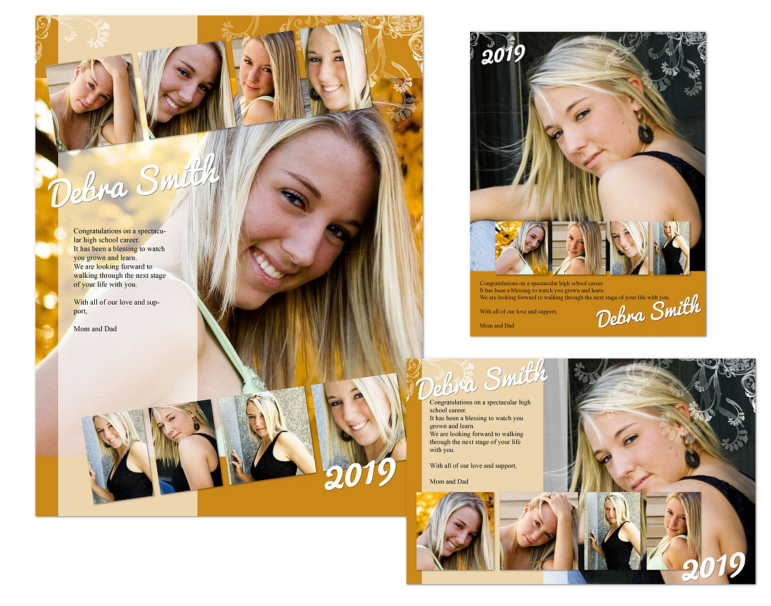 Senior Yearbook Ads templates