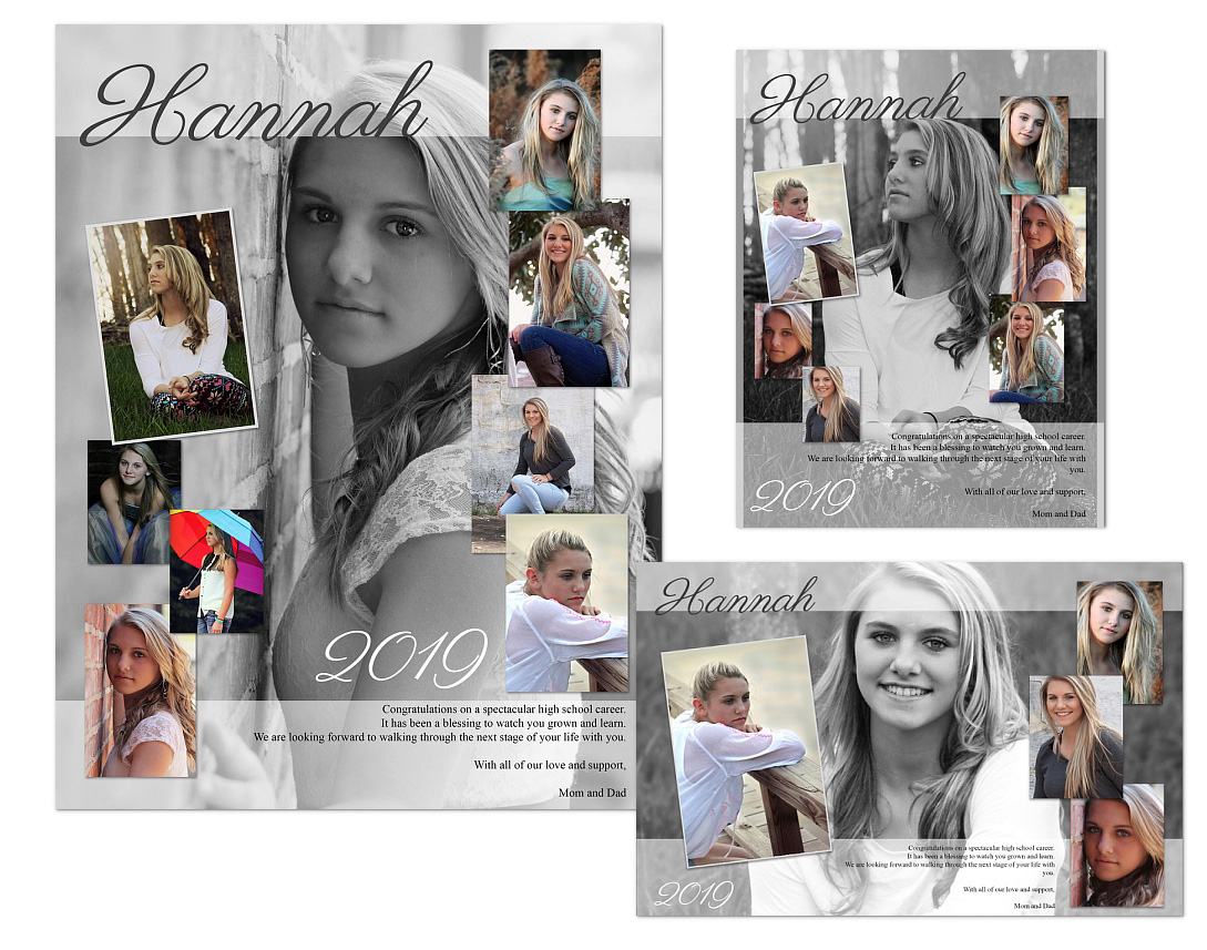 Senior Yearbook Ads templates