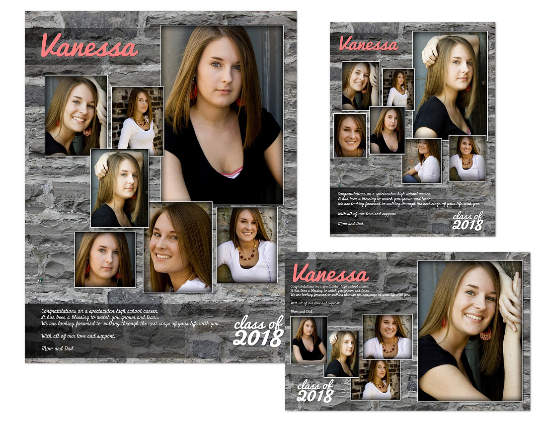 Yearbook Ads Templates - Vanessa - Click Image to Close