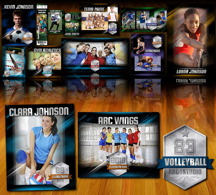 arc4studio.com | Photoshop Volleyball Templates