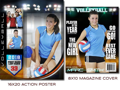 arc4studio.com | Photoshop Volleyball Templates