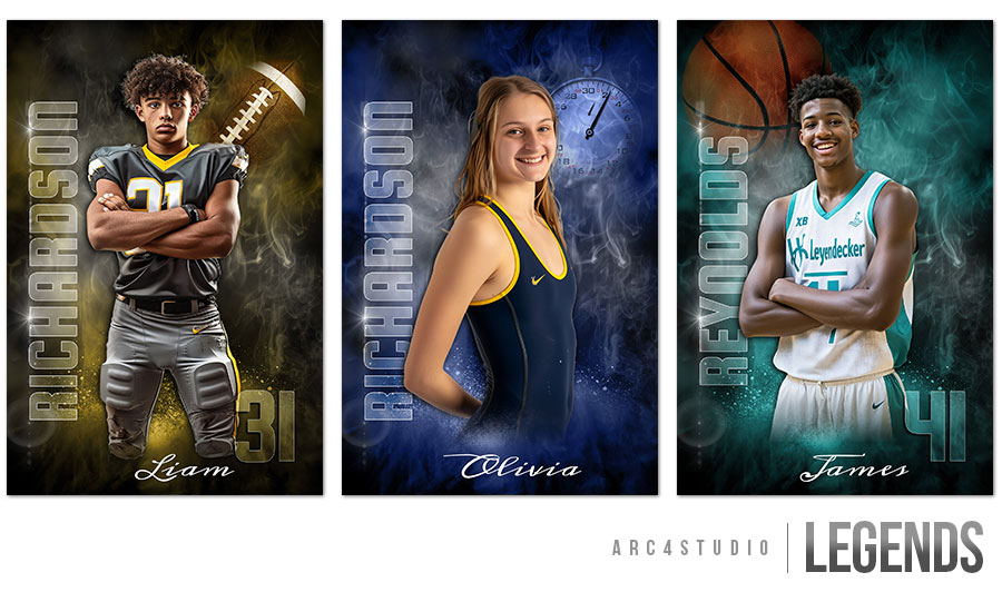Sports Photoshop Template Legends Series 20x30