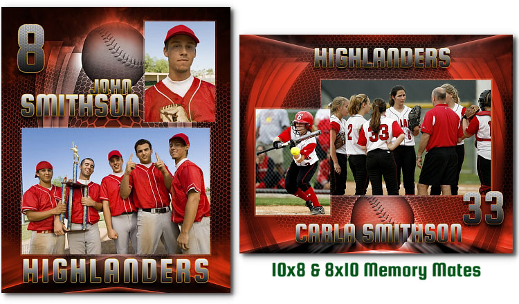 Baseball Memory Mates Templates