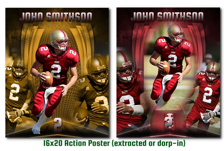 Football Photoshop Action Poster