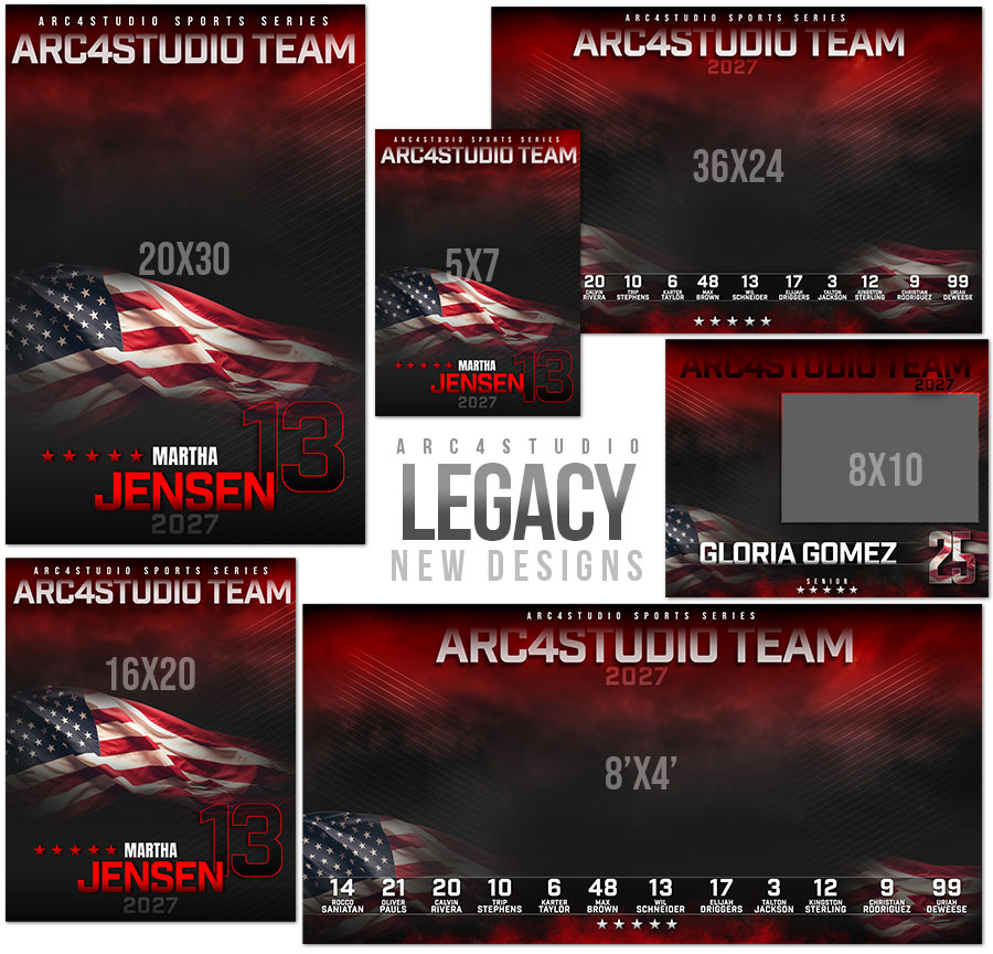 Legacy Sports Photoshop Templates