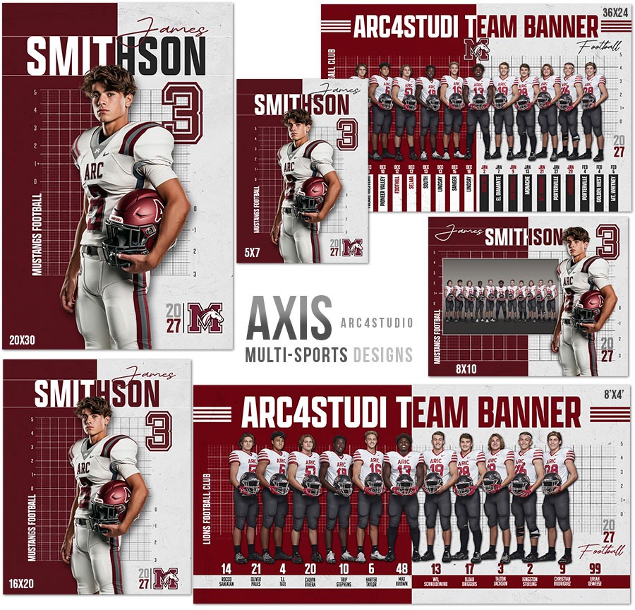 AXIS Sports Photoshop Template Series
