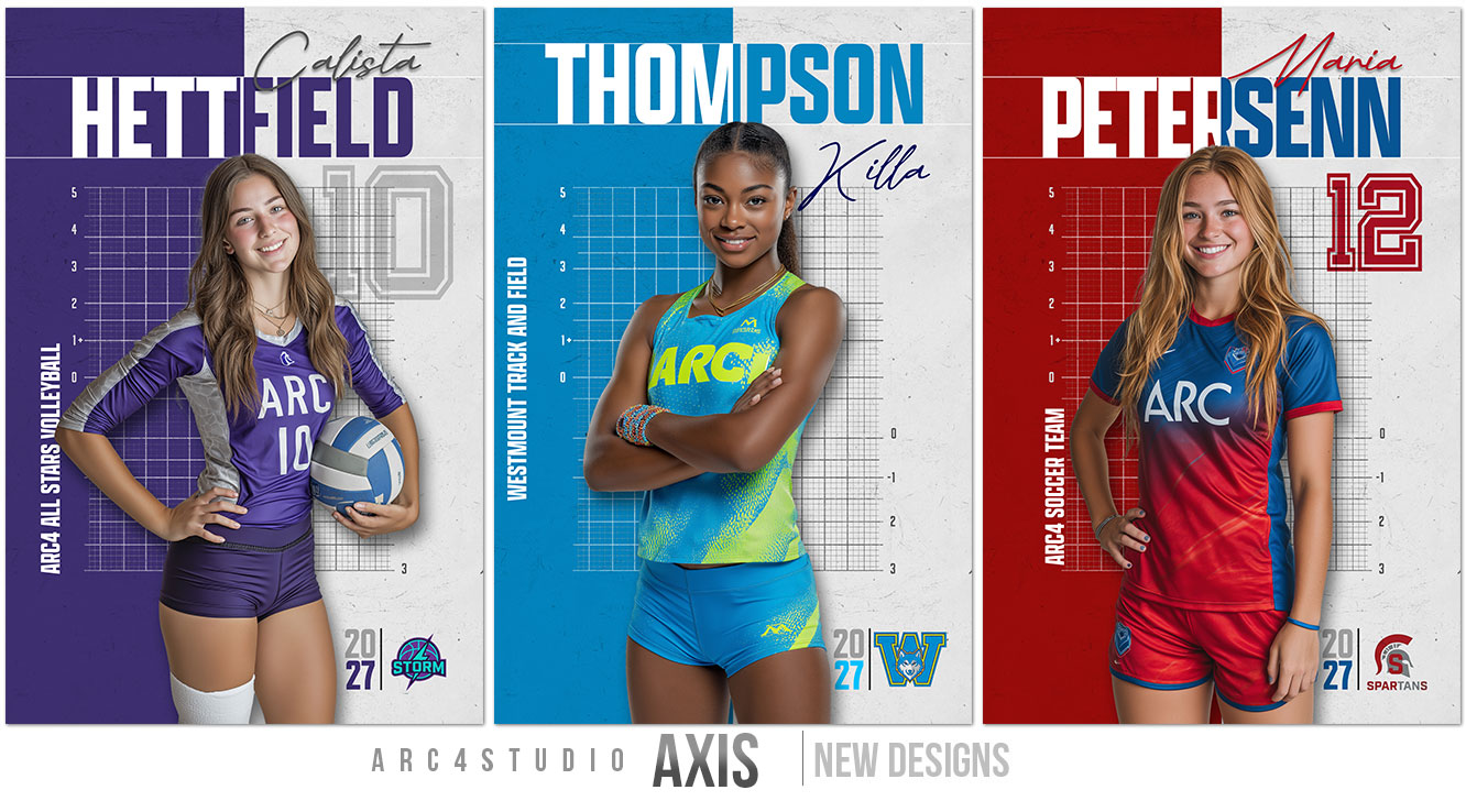AXIS 20x30 Sports Photoshop Templates