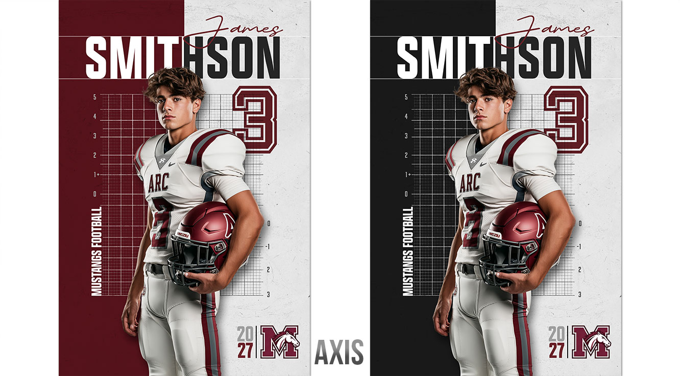 AXIS Sports Photoshop Templates Color Options