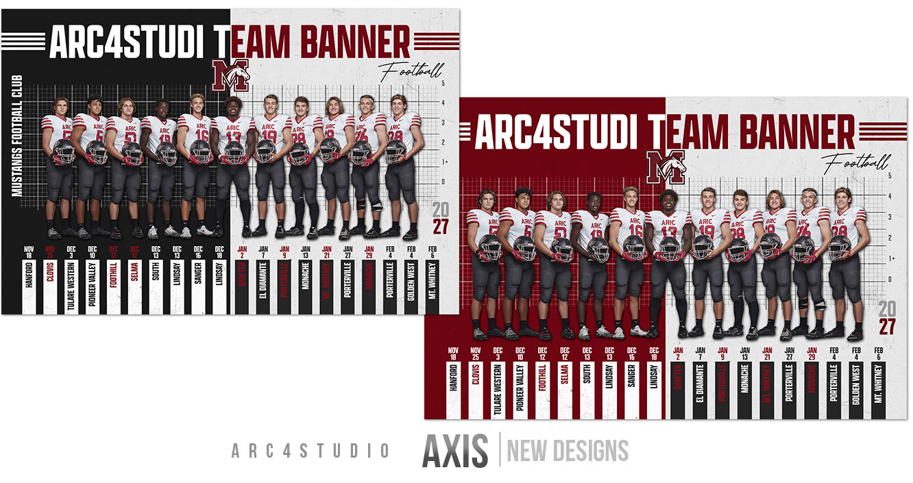 AXIS Sports Season Schedule Photoshop Templates