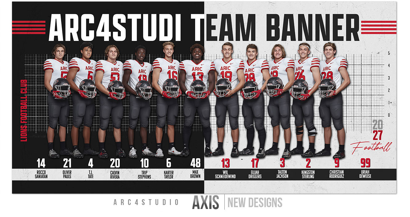 AXIS 8x4 Sports Banner Photoshop Templates