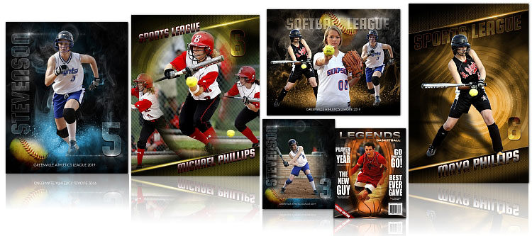 arc4studio.com | Photoshop Templates for Softball Photography