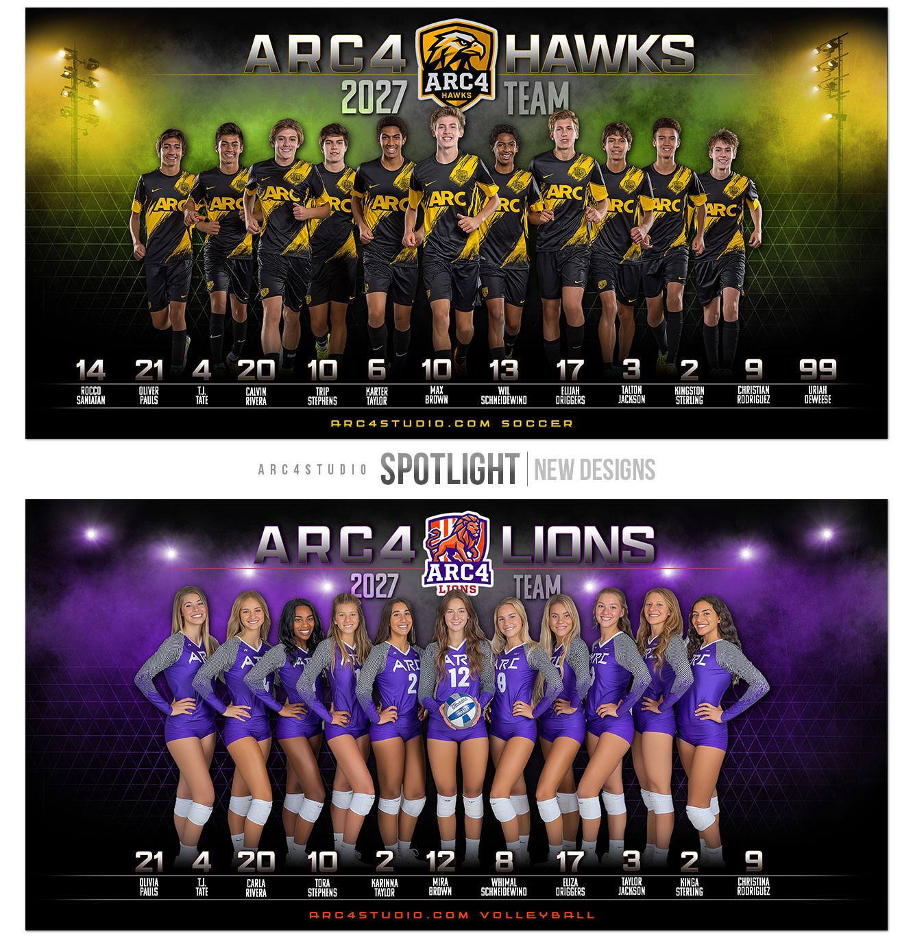 Spotlight Sports Photoshop Templates