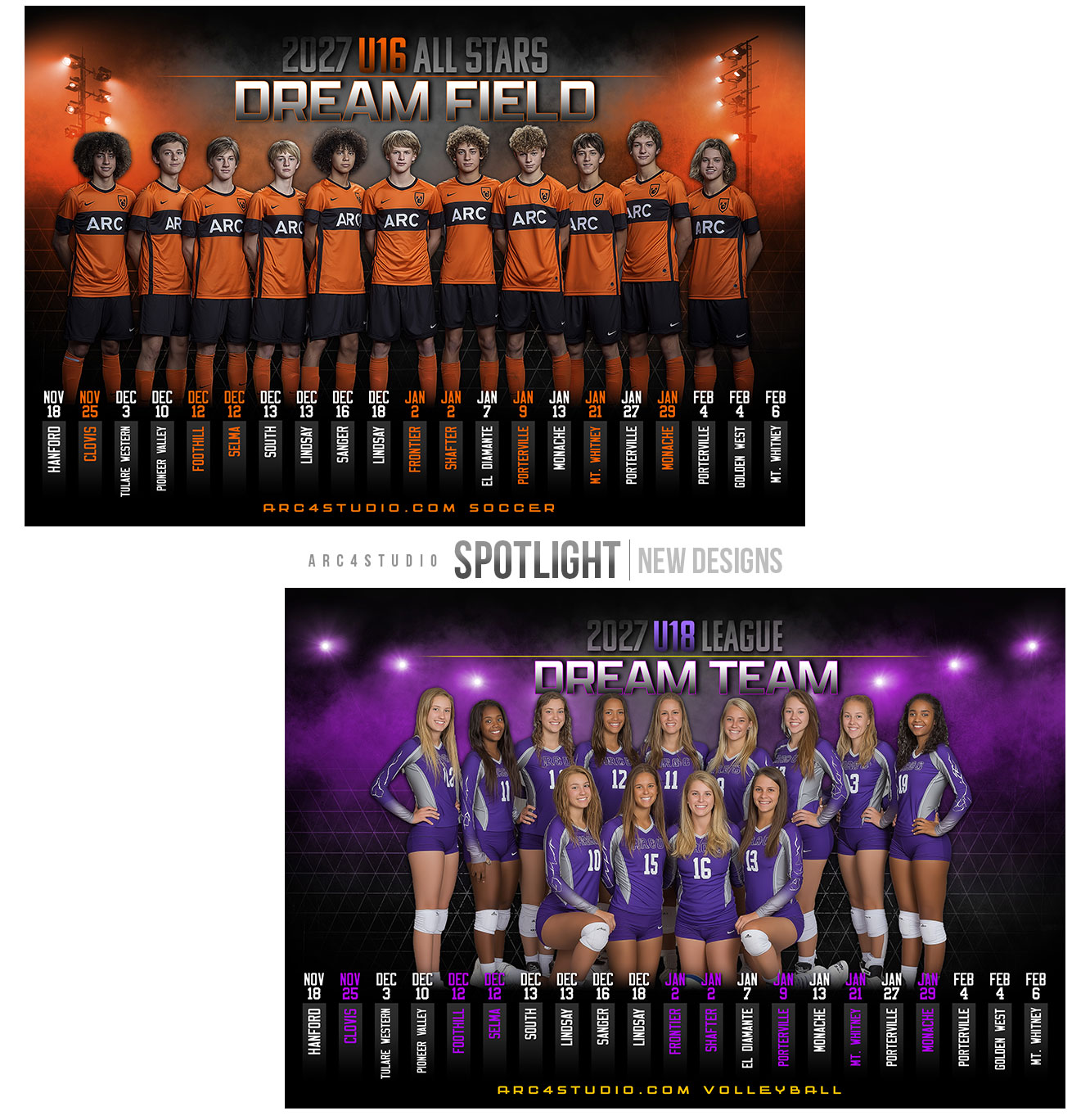 Spotlight Sports Photoshop Templates