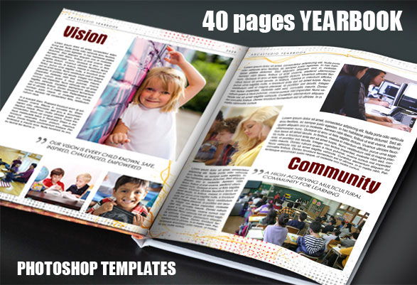 School Photography Photoshop Templates Yearbook Photoshop Templates