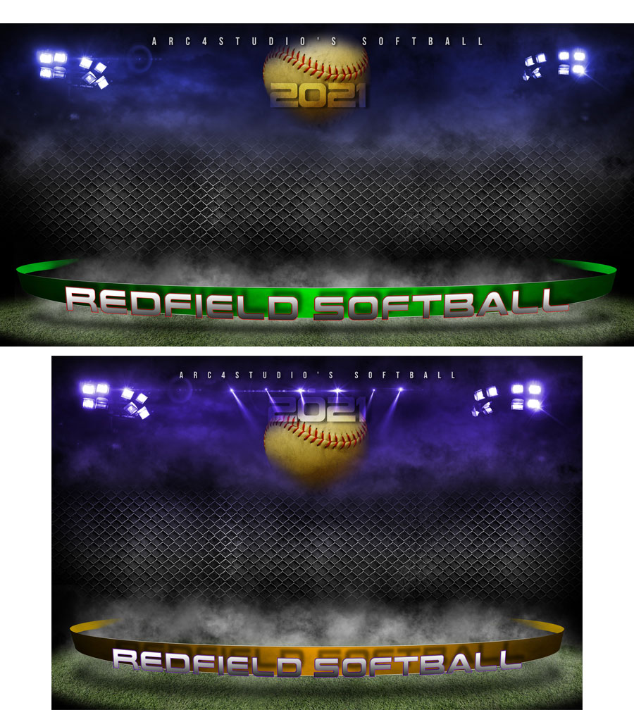 Softball Photoshop banner Templates