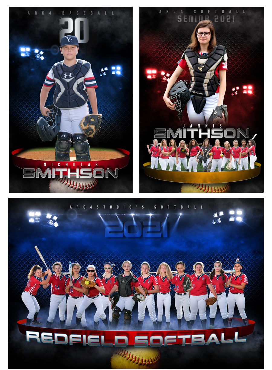 Softball Photoshop Templates