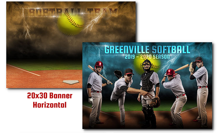 Softball Photoshop Action Poster