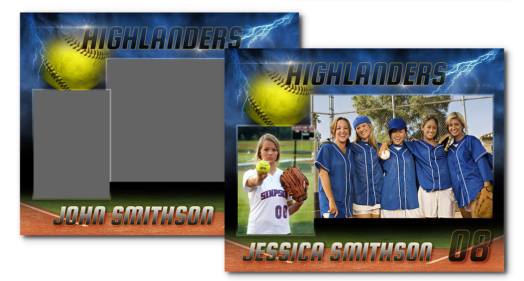 Softball Photoshop Action Poster