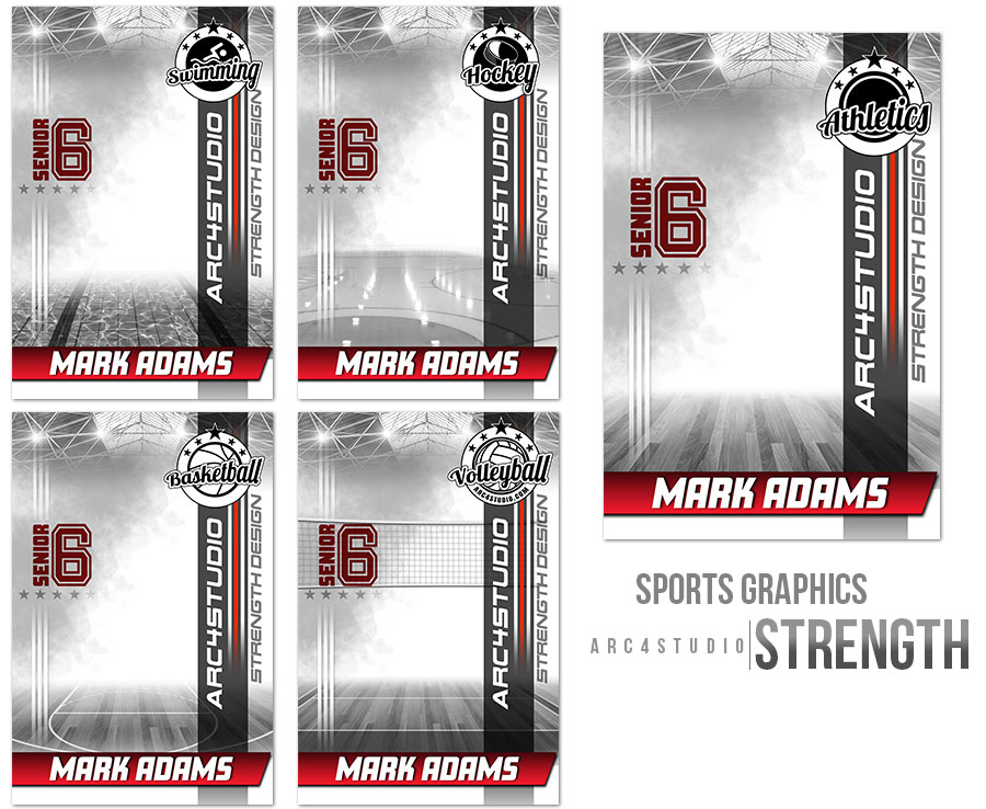 STRENGTH ARENA Photoshop Templates