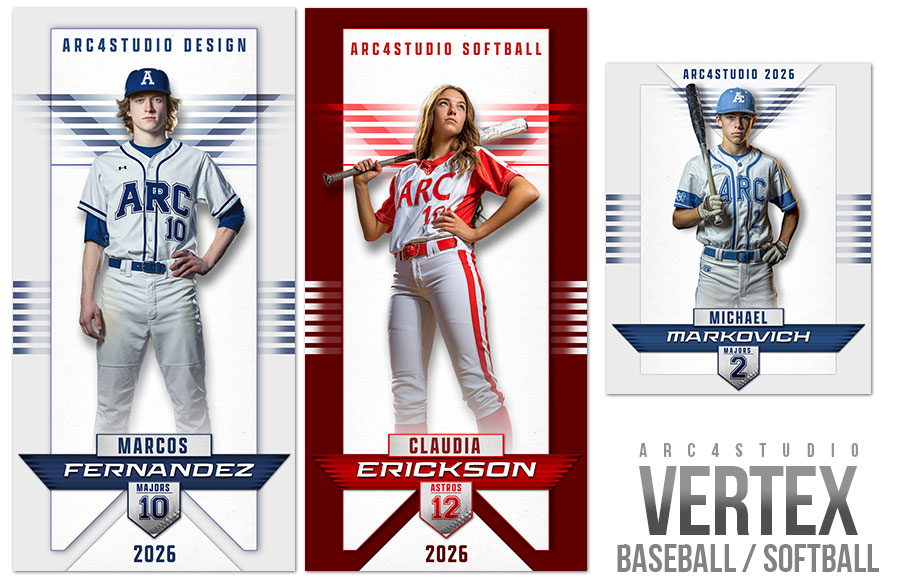 Vertex Baseball Softball Photoshop Templates