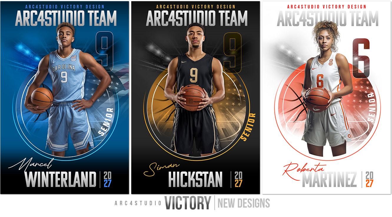VICTORY Basketball sports photography template series by ARC4Studio