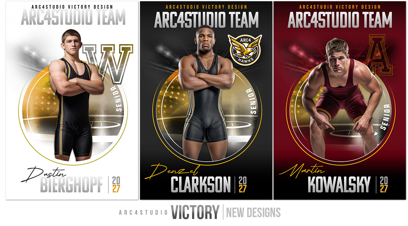 VICTORY Wrestling sports photography template series by ARC4Studio