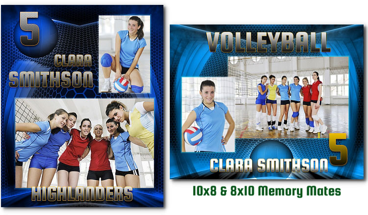 Volleyball Memory Mates Templates