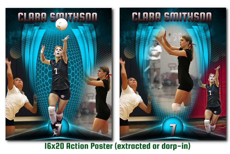 Volleyball Photoshop Action Poster