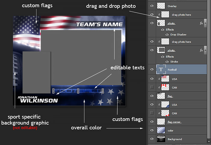 arc4Studio:: Photoshop Templates for Sport Sports Photoshop Templates
