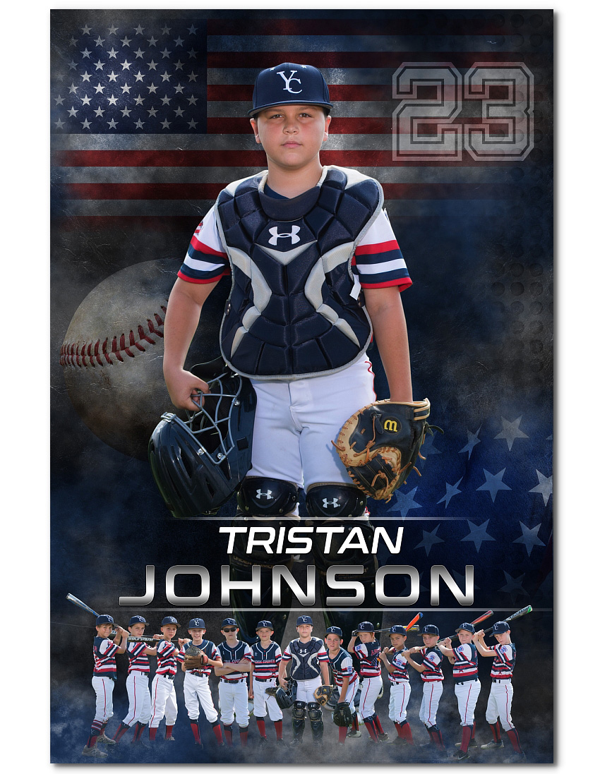 Patriotic Baseball Photoshop Templates