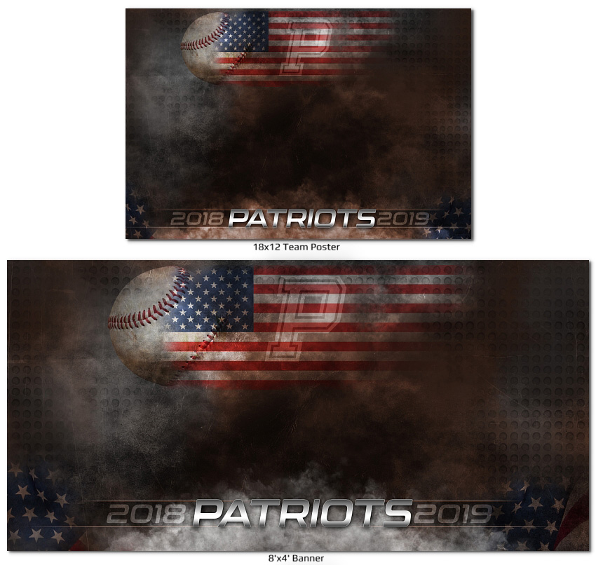 Patriotic Baseball Photoshop Templates