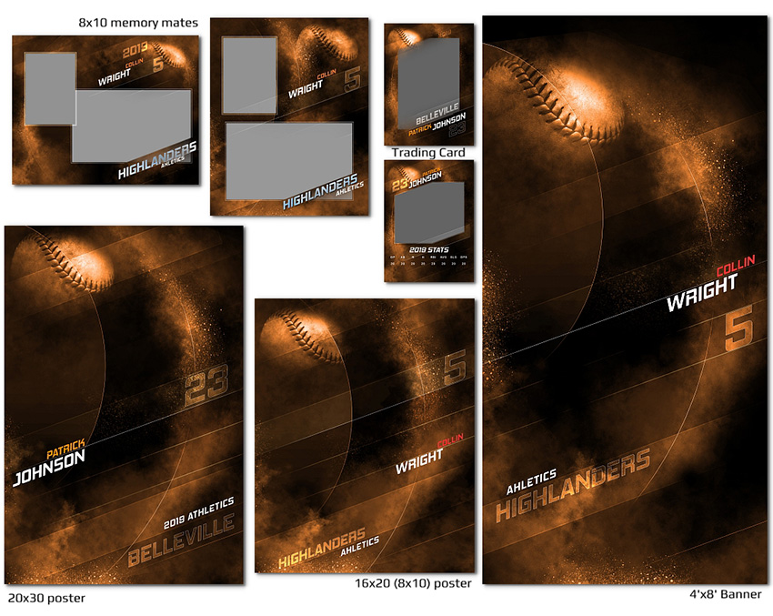 Baseball Photoshop Templates