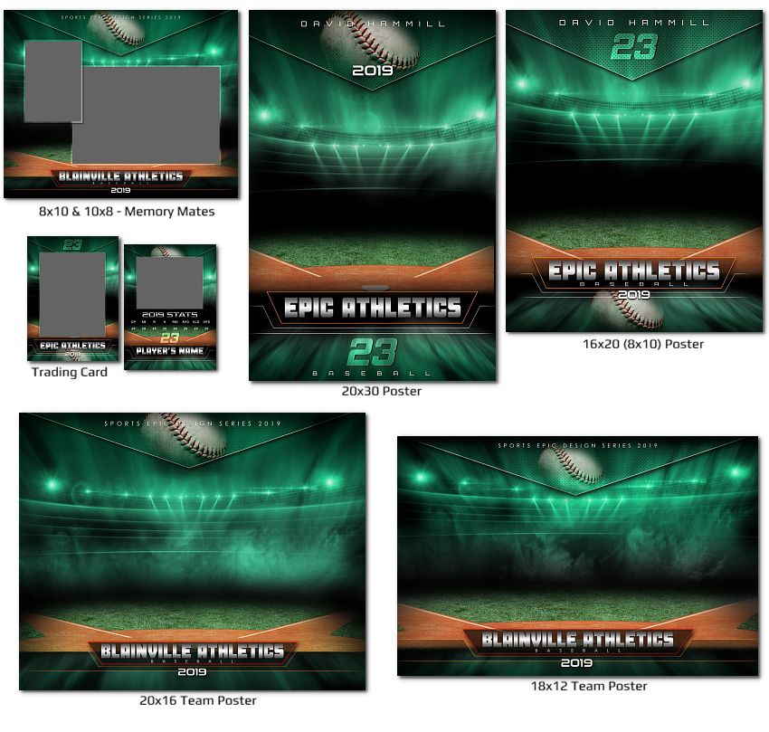 Baseball Sports Photoshop Templates