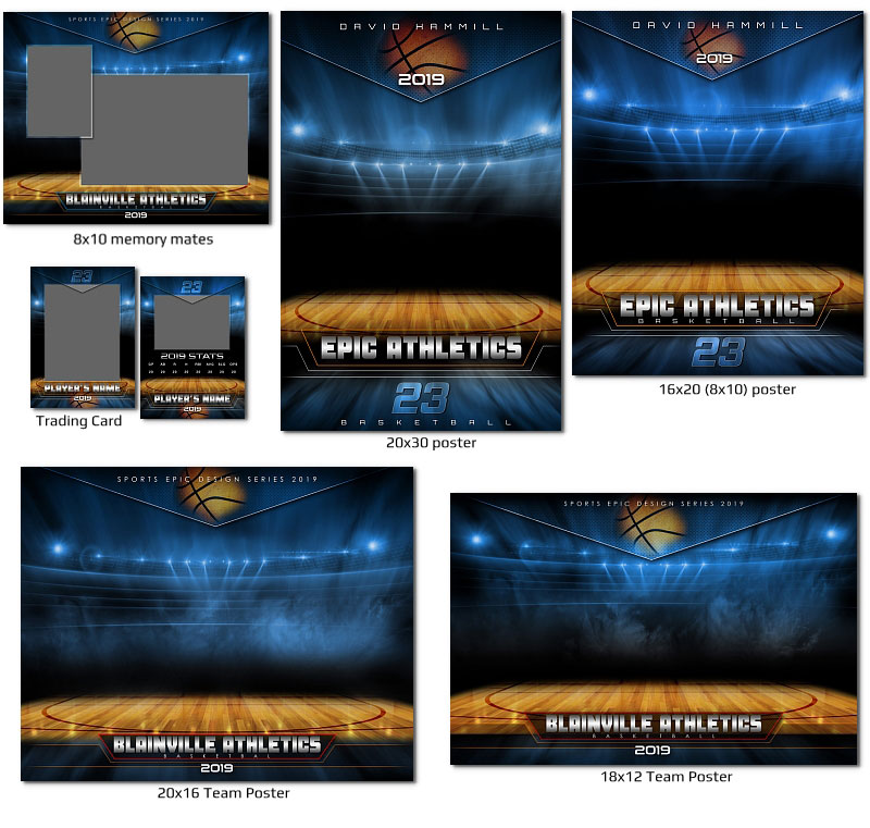 Epic Basketball Photoshop Templates