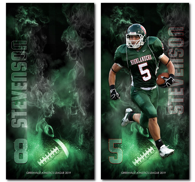 Football templates for banners