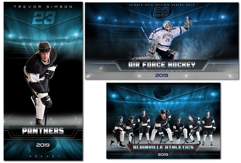 Epic Hockey Photoshop Templates