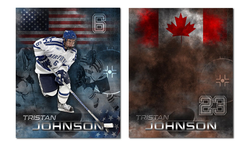 Patriotic Hockey Photoshop Templates