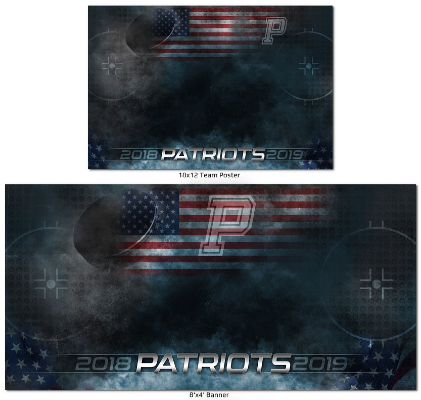 Patriotic Hockey Photoshop Templates