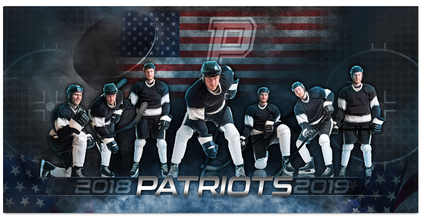 Patriotic Hockey Photoshop Templates