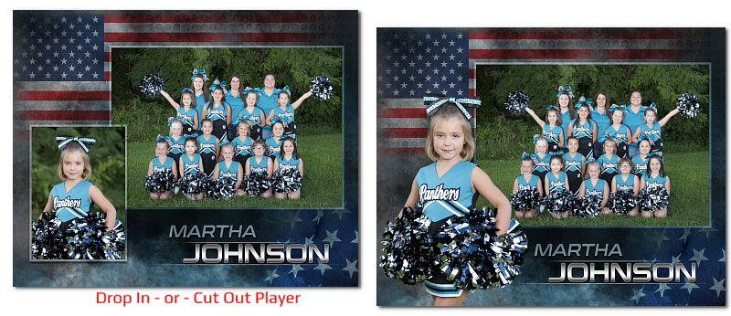 Patriotic Sports Photoshop Templates